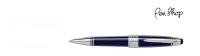 Mont Blanc Great Characters 'J. F. Kennedy' Blue Precious Resin / Platinum Coated Balpennen